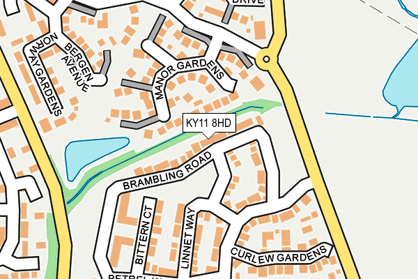 KY11 8HD map - OS OpenMap – Local (Ordnance Survey)