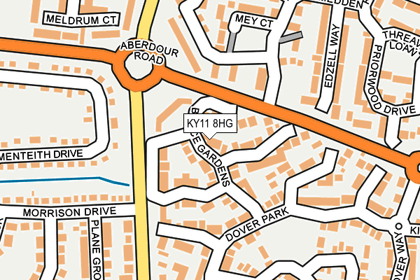 KY11 8HG map - OS OpenMap – Local (Ordnance Survey)