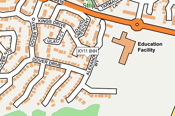 KY11 8HH map - OS OpenMap – Local (Ordnance Survey)