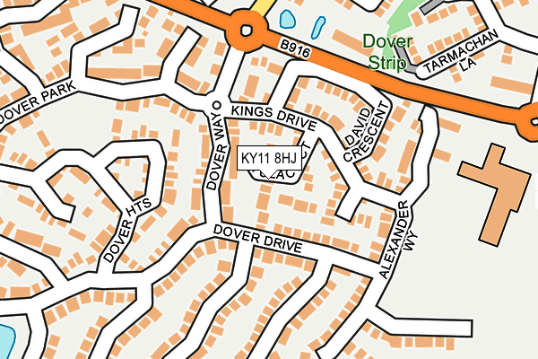 KY11 8HJ map - OS OpenMap – Local (Ordnance Survey)