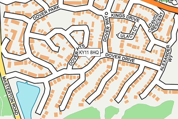 KY11 8HQ map - OS OpenMap – Local (Ordnance Survey)