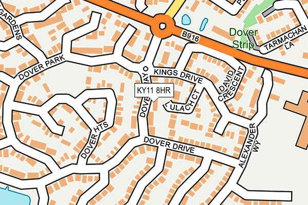 KY11 8HR map - OS OpenMap – Local (Ordnance Survey)