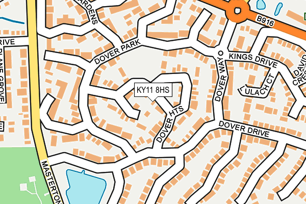 KY11 8HS map - OS OpenMap – Local (Ordnance Survey)