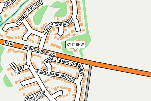 KY11 8HW map - OS OpenMap – Local (Ordnance Survey)