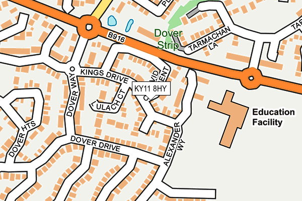 KY11 8HY map - OS OpenMap – Local (Ordnance Survey)