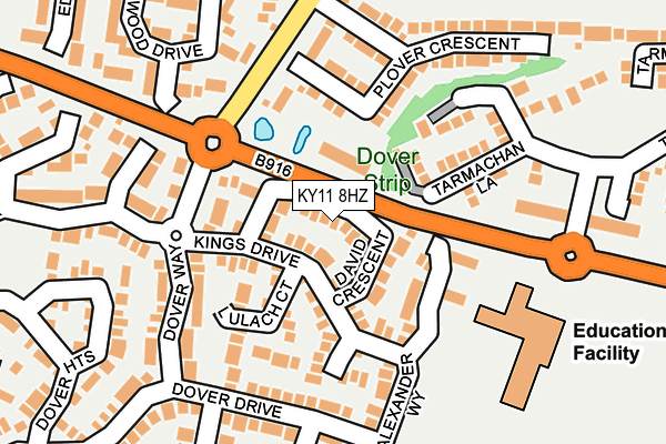 KY11 8HZ map - OS OpenMap – Local (Ordnance Survey)