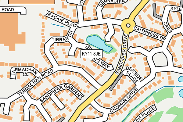 KY11 8JE map - OS OpenMap – Local (Ordnance Survey)