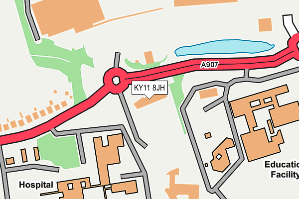 KY11 8JH map - OS OpenMap – Local (Ordnance Survey)