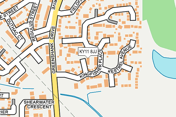 KY11 8JJ map - OS OpenMap – Local (Ordnance Survey)