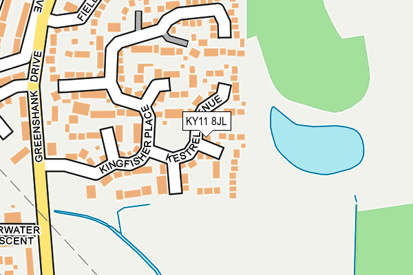 KY11 8JL map - OS OpenMap – Local (Ordnance Survey)