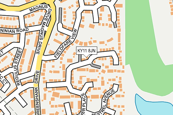 KY11 8JN map - OS OpenMap – Local (Ordnance Survey)