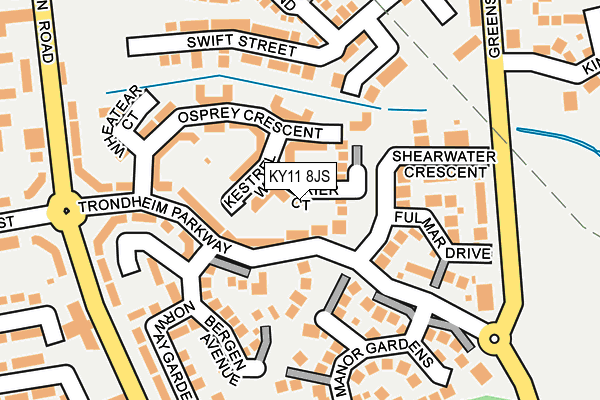 KY11 8JS map - OS OpenMap – Local (Ordnance Survey)