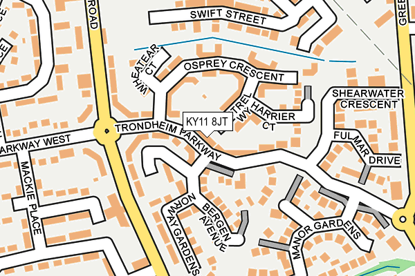 KY11 8JT map - OS OpenMap – Local (Ordnance Survey)