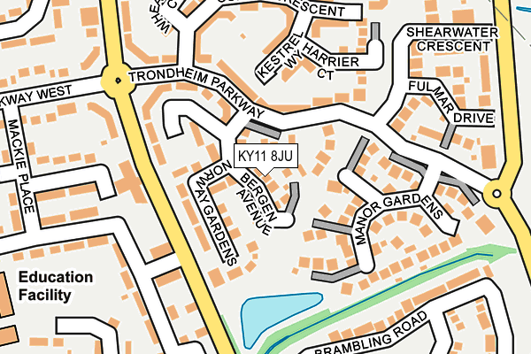 KY11 8JU map - OS OpenMap – Local (Ordnance Survey)