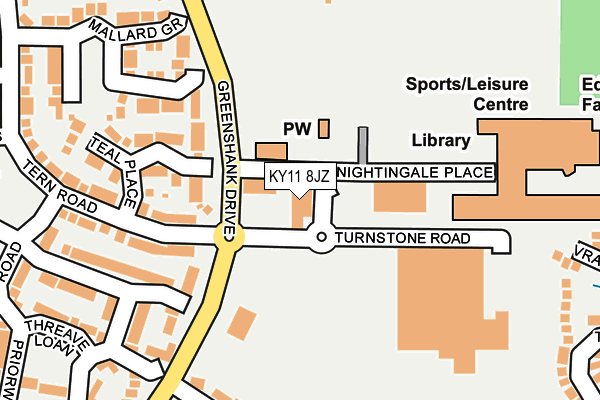 KY11 8JZ map - OS OpenMap – Local (Ordnance Survey)