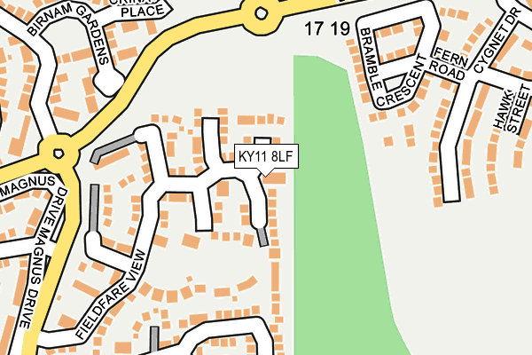 KY11 8LF map - OS OpenMap – Local (Ordnance Survey)