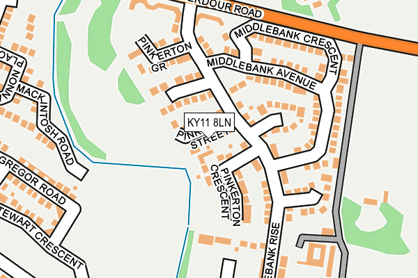 KY11 8LN map - OS OpenMap – Local (Ordnance Survey)