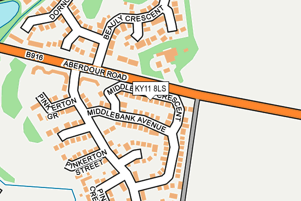 KY11 8LS map - OS OpenMap – Local (Ordnance Survey)