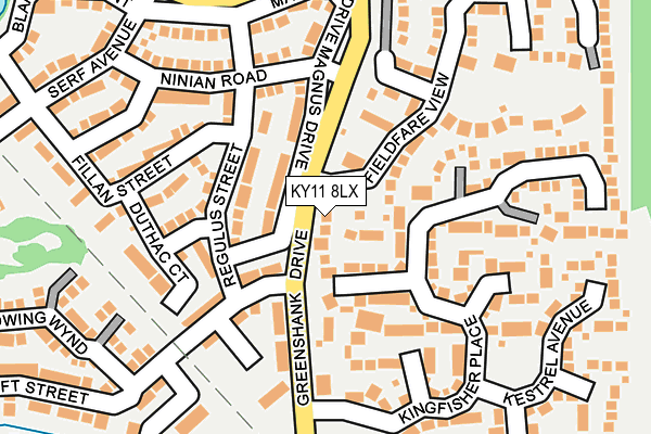 KY11 8LX map - OS OpenMap – Local (Ordnance Survey)