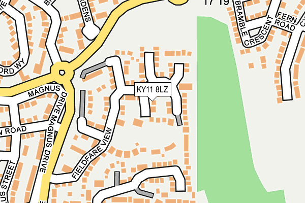 KY11 8LZ map - OS OpenMap – Local (Ordnance Survey)