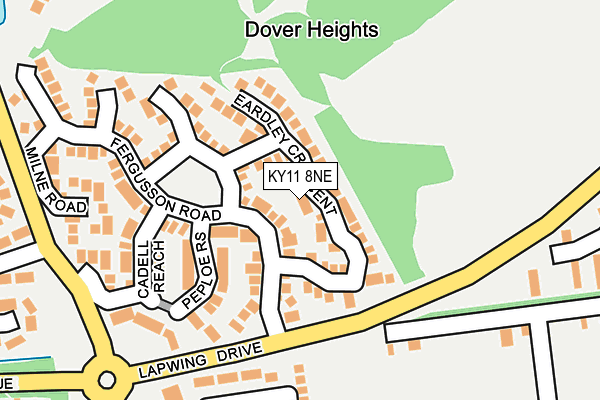 KY11 8NE map - OS OpenMap – Local (Ordnance Survey)