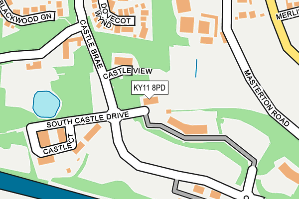 KY11 8PD map - OS OpenMap – Local (Ordnance Survey)
