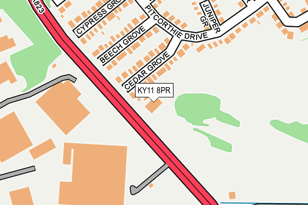 KY11 8PR map - OS OpenMap – Local (Ordnance Survey)