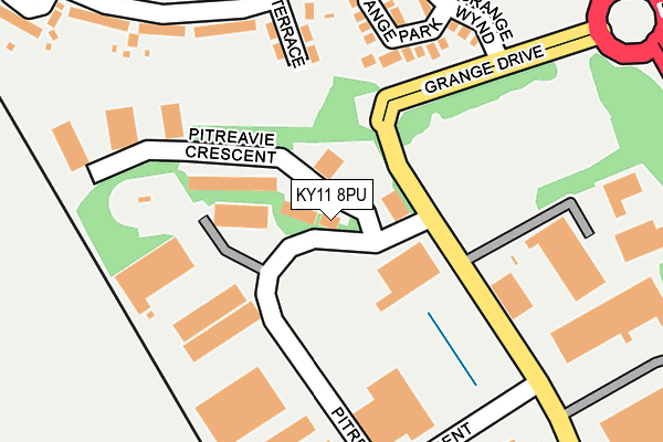 KY11 8PU map - OS OpenMap – Local (Ordnance Survey)