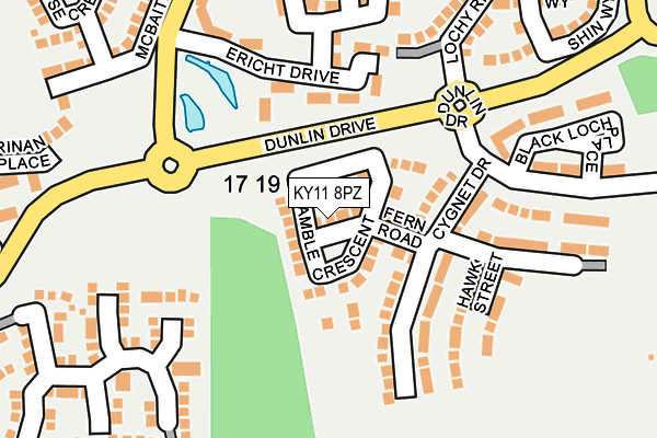 KY11 8PZ map - OS OpenMap – Local (Ordnance Survey)