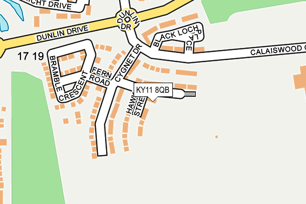 KY11 8QB map - OS OpenMap – Local (Ordnance Survey)