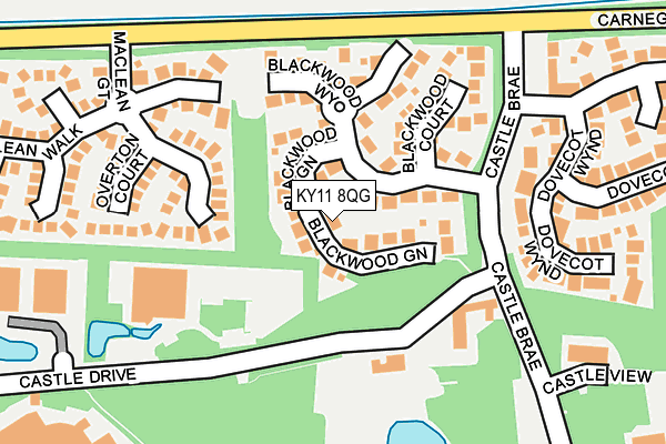 KY11 8QG map - OS OpenMap – Local (Ordnance Survey)