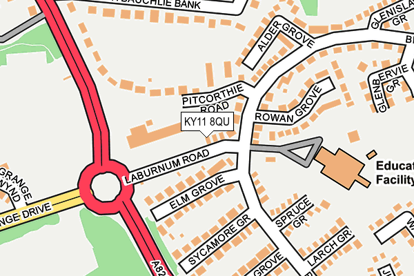 KY11 8QU map - OS OpenMap – Local (Ordnance Survey)