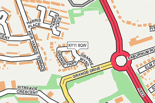 KY11 8QW map - OS OpenMap – Local (Ordnance Survey)