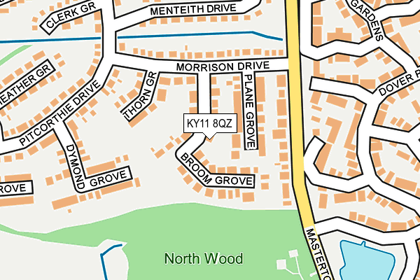 KY11 8QZ map - OS OpenMap – Local (Ordnance Survey)