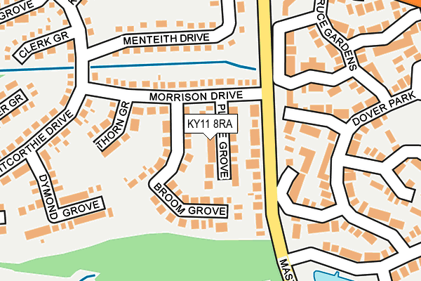 KY11 8RA map - OS OpenMap – Local (Ordnance Survey)