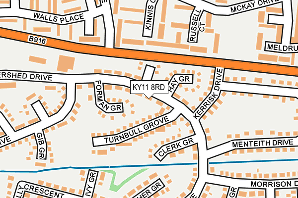 KY11 8RD map - OS OpenMap – Local (Ordnance Survey)