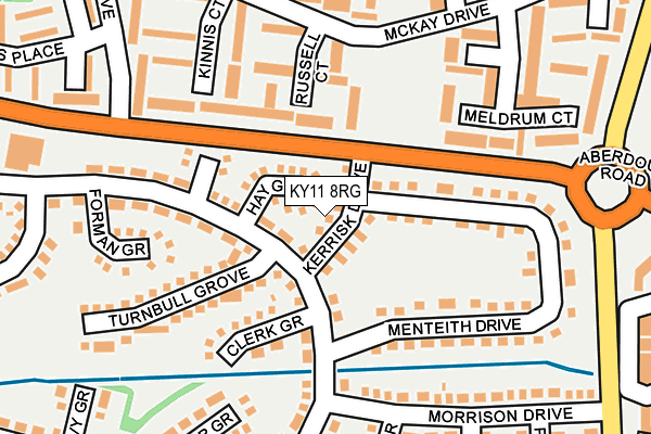 KY11 8RG map - OS OpenMap – Local (Ordnance Survey)