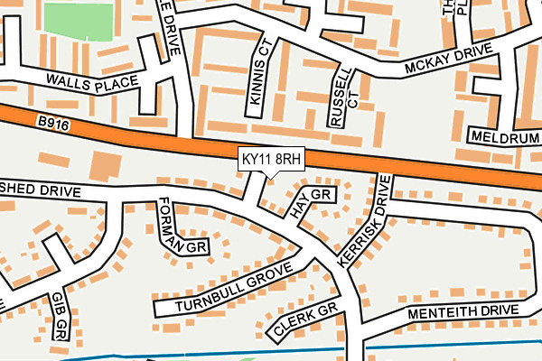 KY11 8RH map - OS OpenMap – Local (Ordnance Survey)