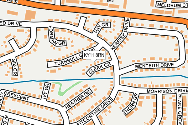 KY11 8RN map - OS OpenMap – Local (Ordnance Survey)