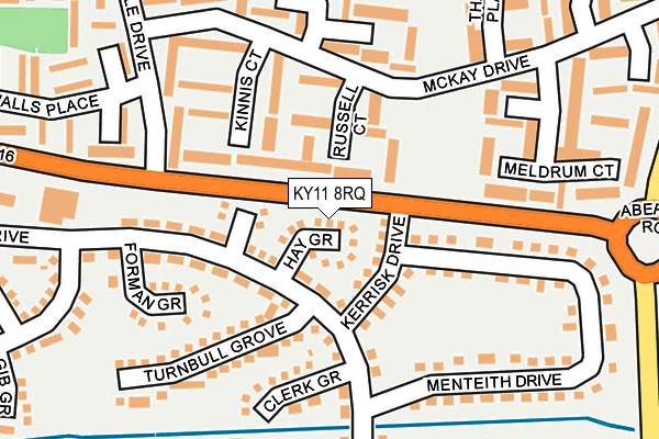 KY11 8RQ map - OS OpenMap – Local (Ordnance Survey)