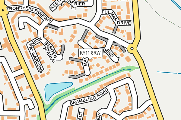 KY11 8RW map - OS OpenMap – Local (Ordnance Survey)