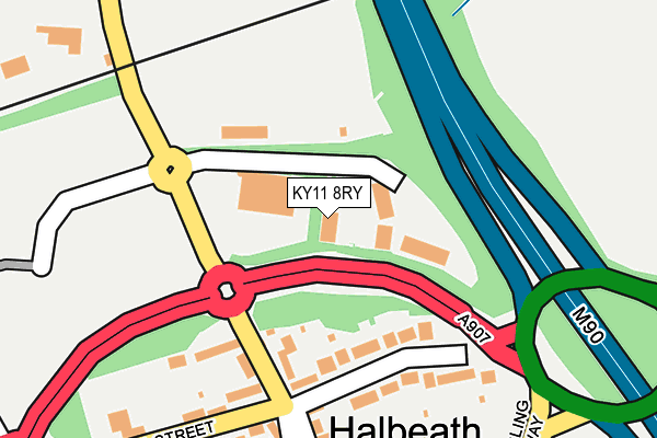 KY11 8RY map - OS OpenMap – Local (Ordnance Survey)