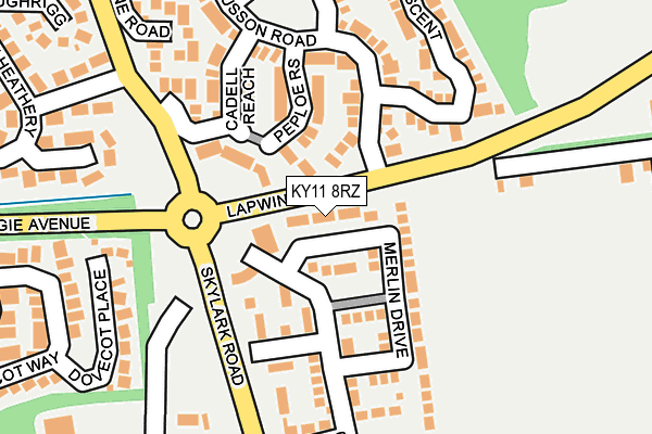 KY11 8RZ map - OS OpenMap – Local (Ordnance Survey)