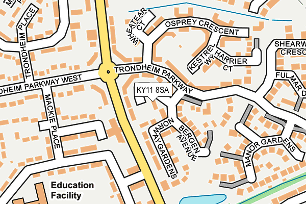 KY11 8SA map - OS OpenMap – Local (Ordnance Survey)