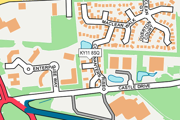 KY11 8SQ map - OS OpenMap – Local (Ordnance Survey)