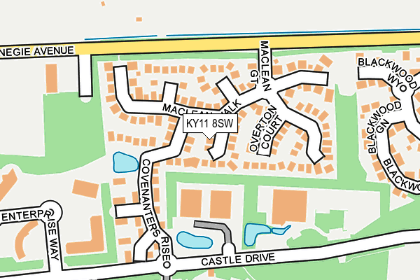 KY11 8SW map - OS OpenMap – Local (Ordnance Survey)