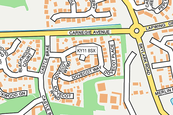 KY11 8SX map - OS OpenMap – Local (Ordnance Survey)