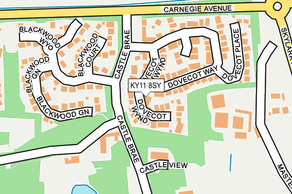 KY11 8SY map - OS OpenMap – Local (Ordnance Survey)