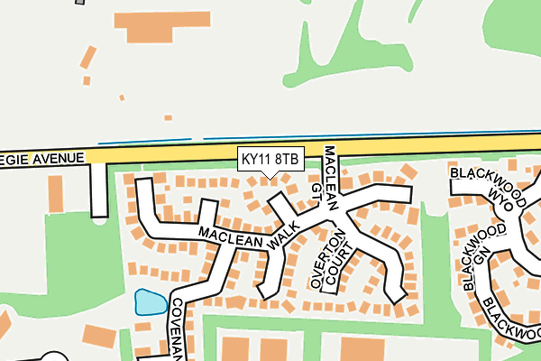 KY11 8TB map - OS OpenMap – Local (Ordnance Survey)