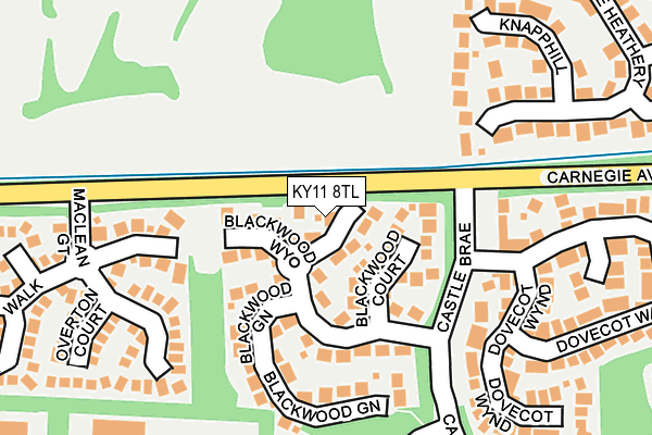 KY11 8TL map - OS OpenMap – Local (Ordnance Survey)